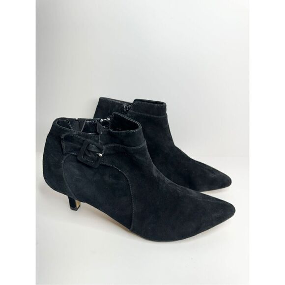 Bella Vita Booties Womens Bindi Shoot Black Kid Suede Leather Size 8 WIDE‎ - Picture 2 of 9
